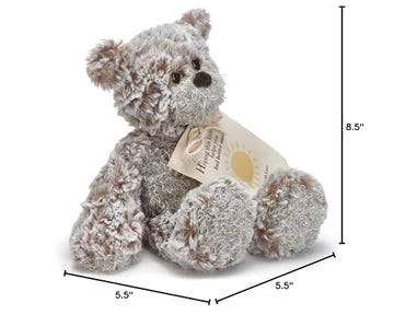 DEMDACO Feel Better Bear in arms demonstrates ideal bedtime cuddle companion