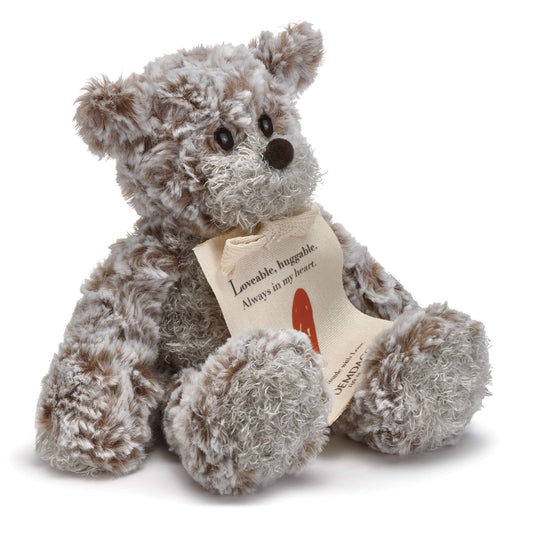 DEMDACO Giving Bear with a bookmark message helps remind children they are treasured
