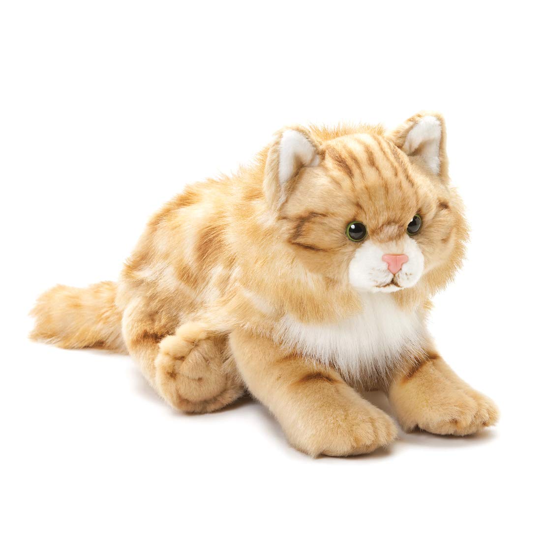 DEMDACO Maine Coon striped ginger plush, a soft cuddle buddy for kids.