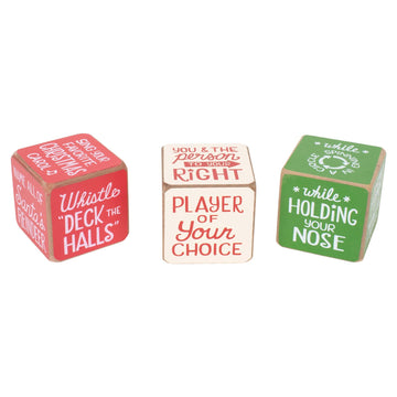 Demdaco MDF wood dice with bright finish add tactile fun to parties