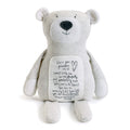 DEMDACO Plush Bless You Bear face with soft fabric for comforting hugs