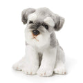 DEMDACO Schnauzer plush beanbag toy in light grey for cozy playtime.