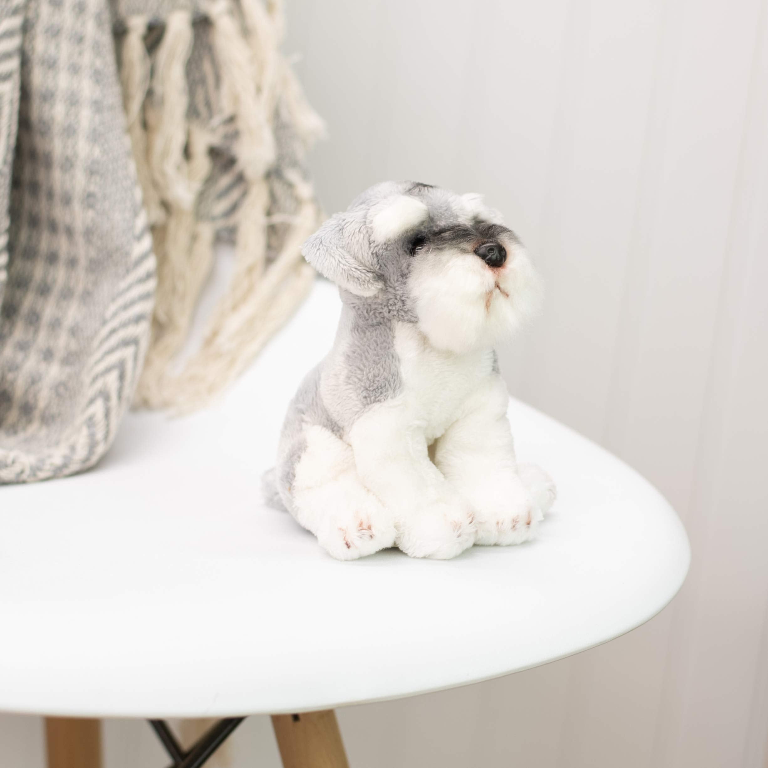 DEMDACO Schnauzer plush face detail showing lifelike charm for storytelling.