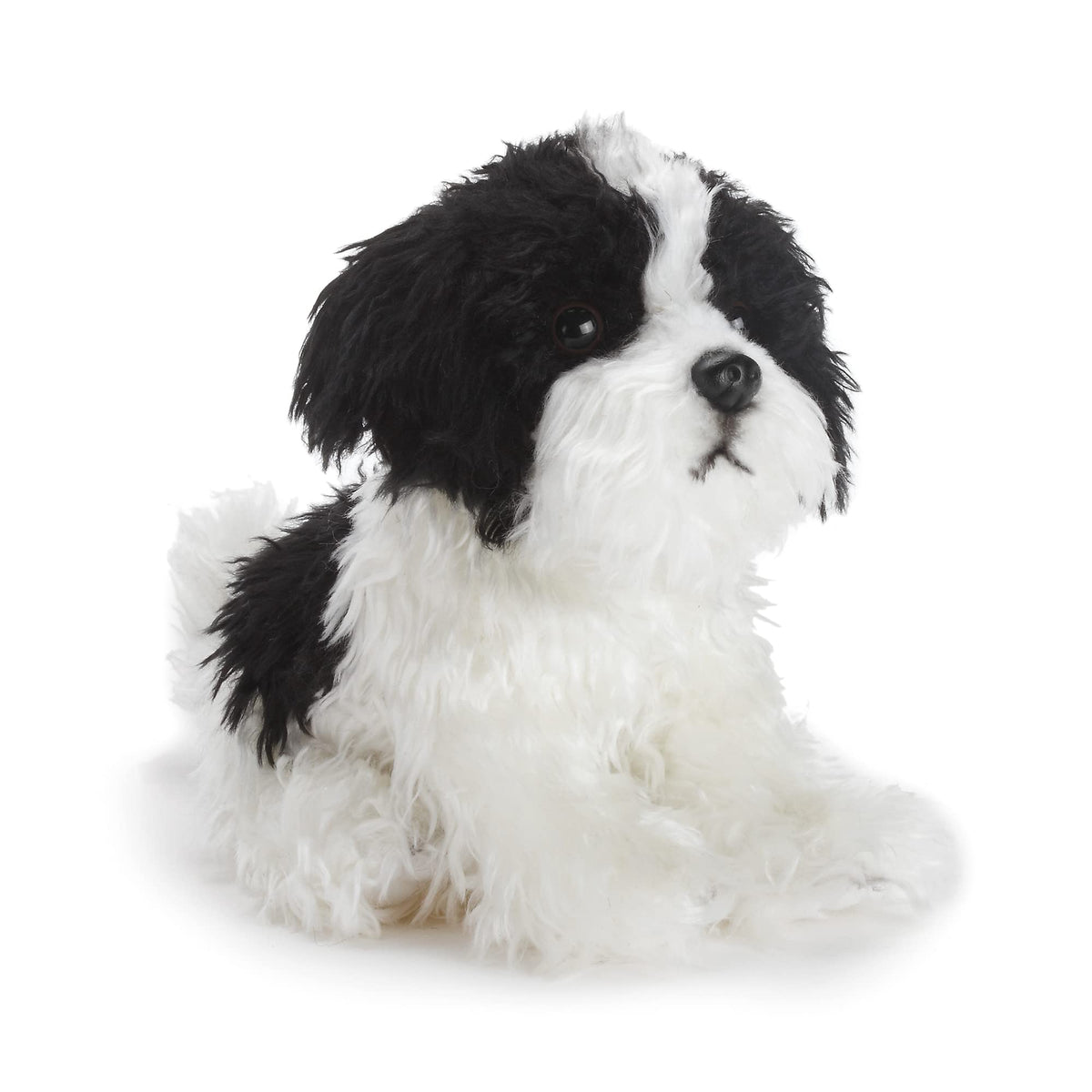 DEMDACO Sitting Small Havanese Dog Plush for on-the-go cuddling.