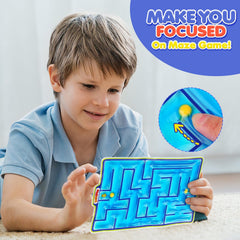 Demilong marble maze close-up highlighting soft rubber beads and gel flow for focus.