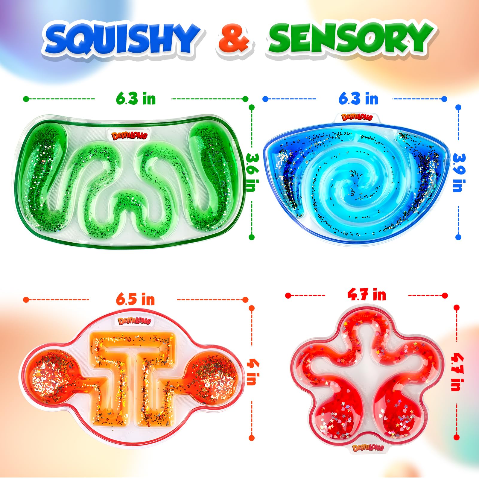 Demilong squishy sensory toys children playing supports classroom engagement.