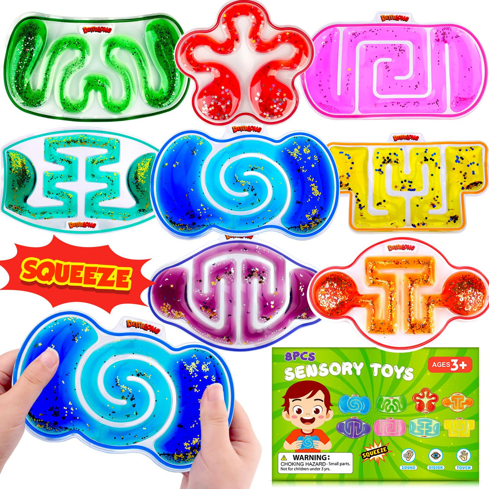 Demilong squishy sensory toy shows liquid flow for calm play.