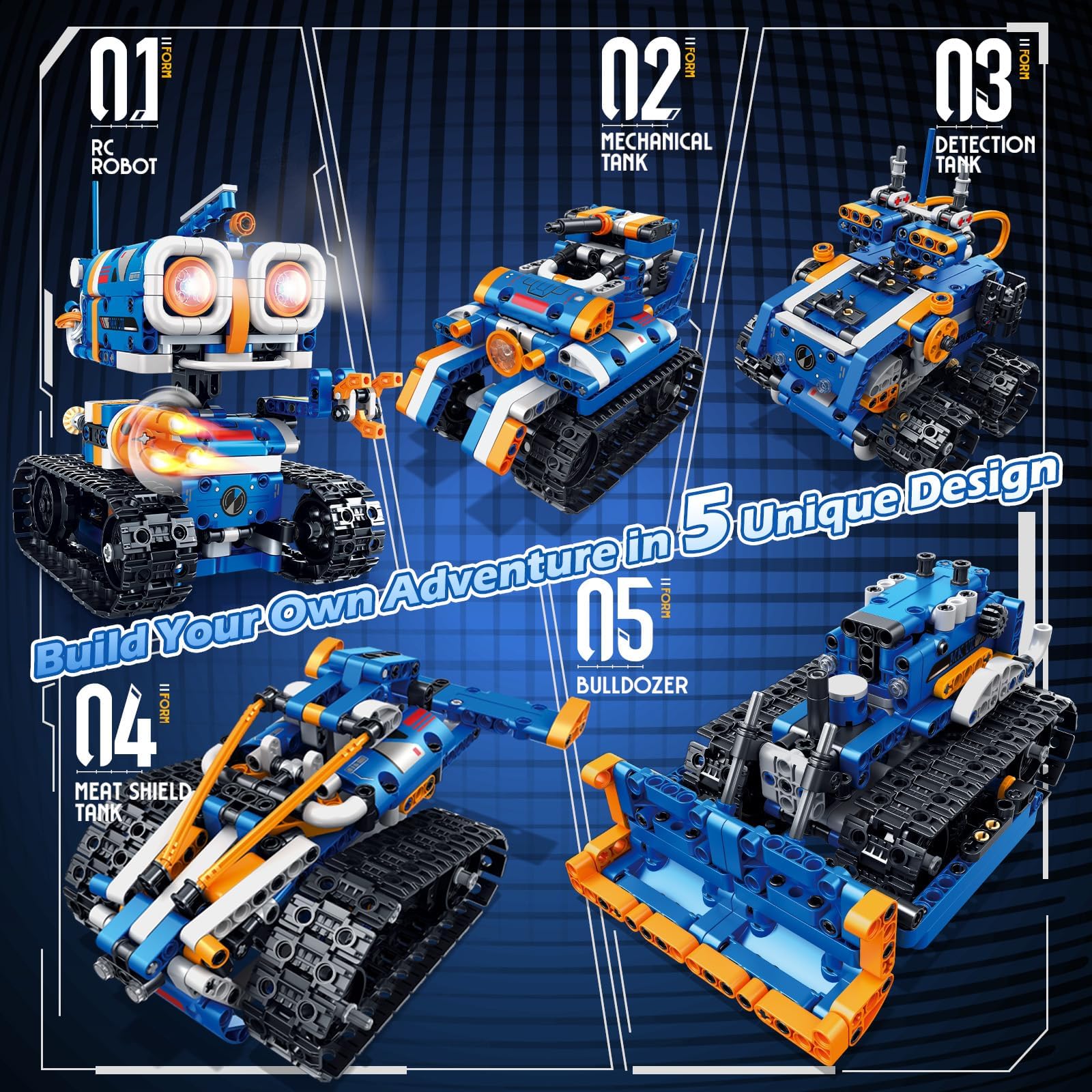 Demkia robot kit arm and turret movement inspires imaginative play and engineering exploration.