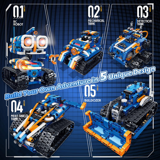 Demkia robot kit arm and turret movement inspires imaginative play and engineering exploration.