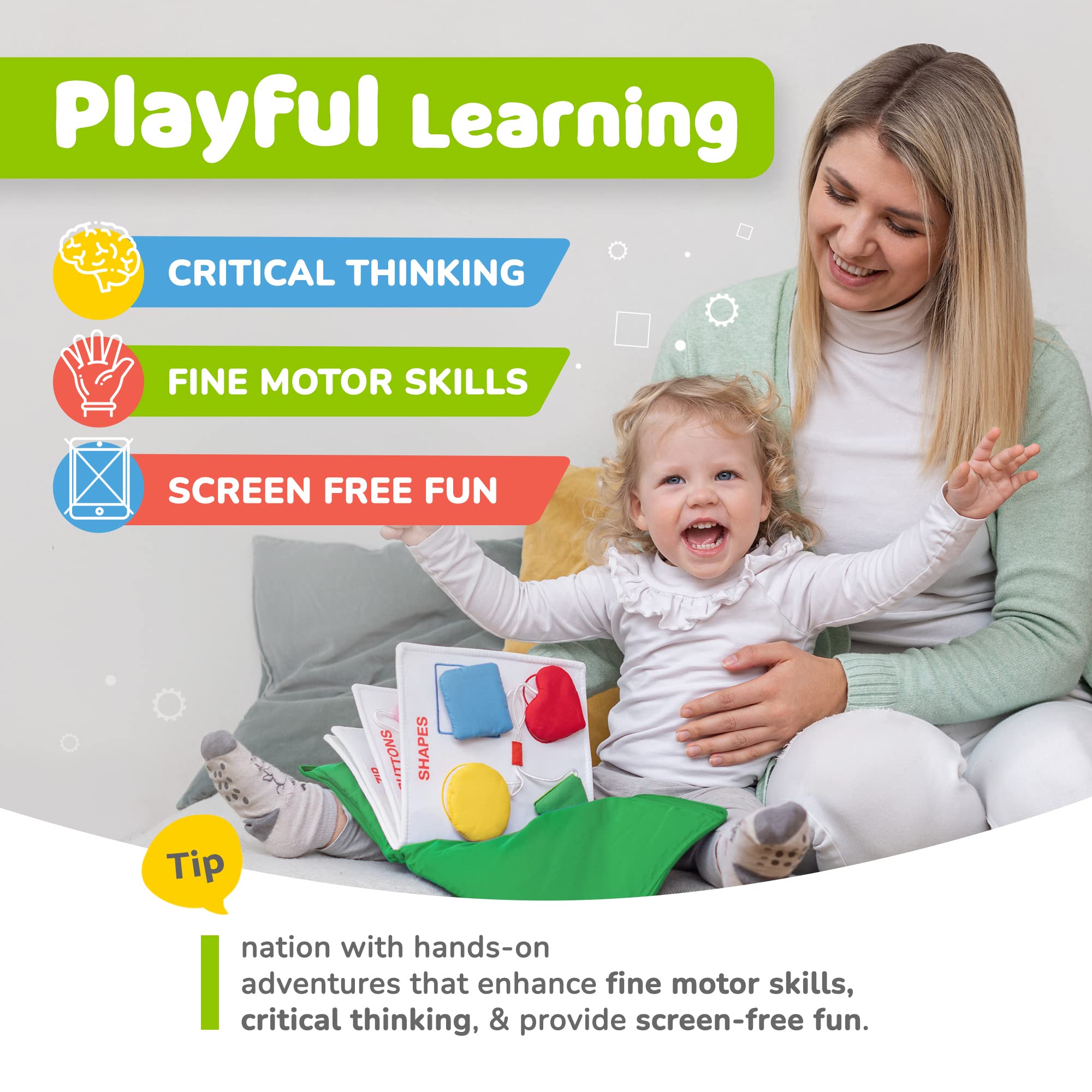 deMoca Busy Book makes a gift for boys and girls on the go