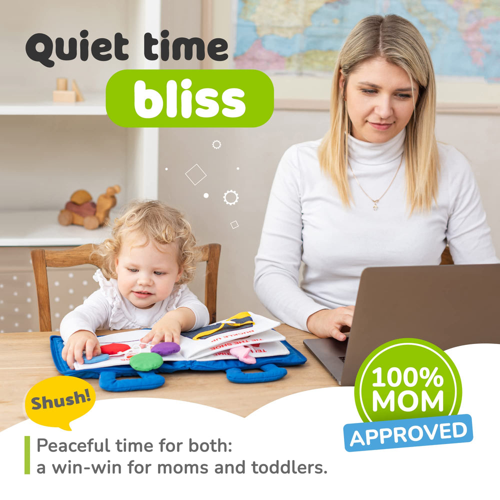 deMoca Busy Book safety tested with child friendly materials