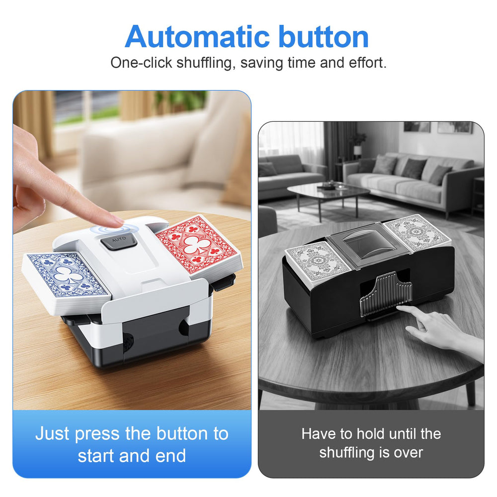 Demolike shuffler compact and lightweight, ideal for home or travel.