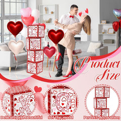 Denylo Pro love-style balloon box with bold LOVE text, great for birthday surprises and school events.
