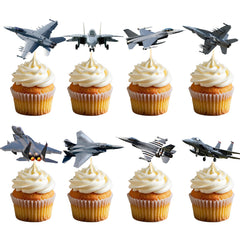 Deorfuy airplane cupcake toppers for festive party desserts