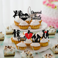 Deorfuy dancing-character toppers create dynamic visuals for a joyful celebration