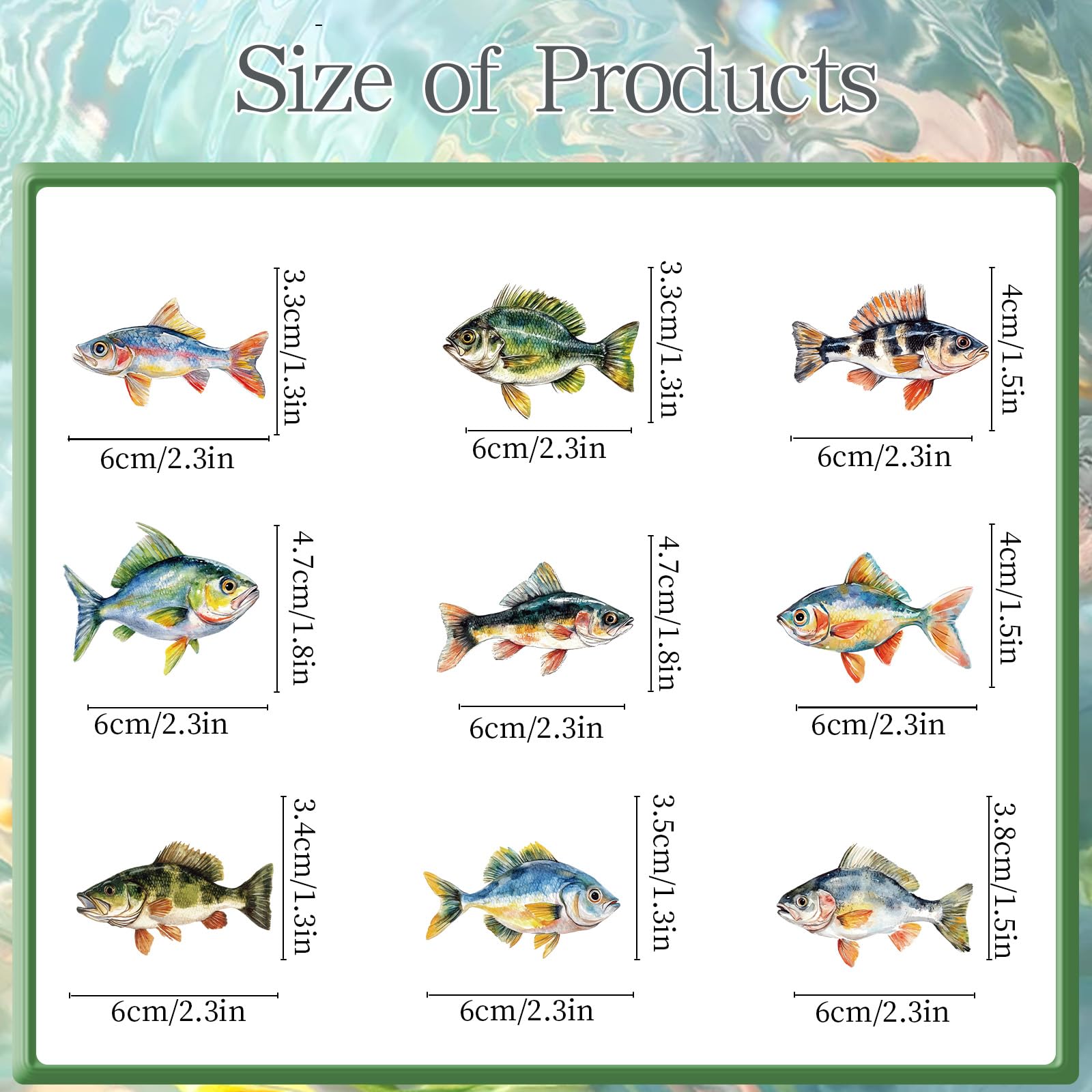 Deorfuy fish cupcake topper close-up shows crisp patterns for festive desserts.