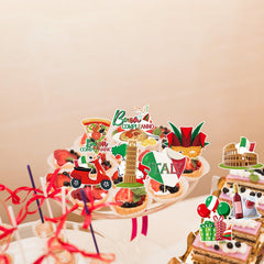 Deorfuy Italian Ornament toppers perfect for Buon Compleanno gatherings.