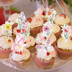 Deorfuy preassembled toppers with paper strips simplify decorating.