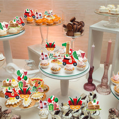 Deorfuy Red Wine pattern toppers enhance mature celebrations on desserts.
