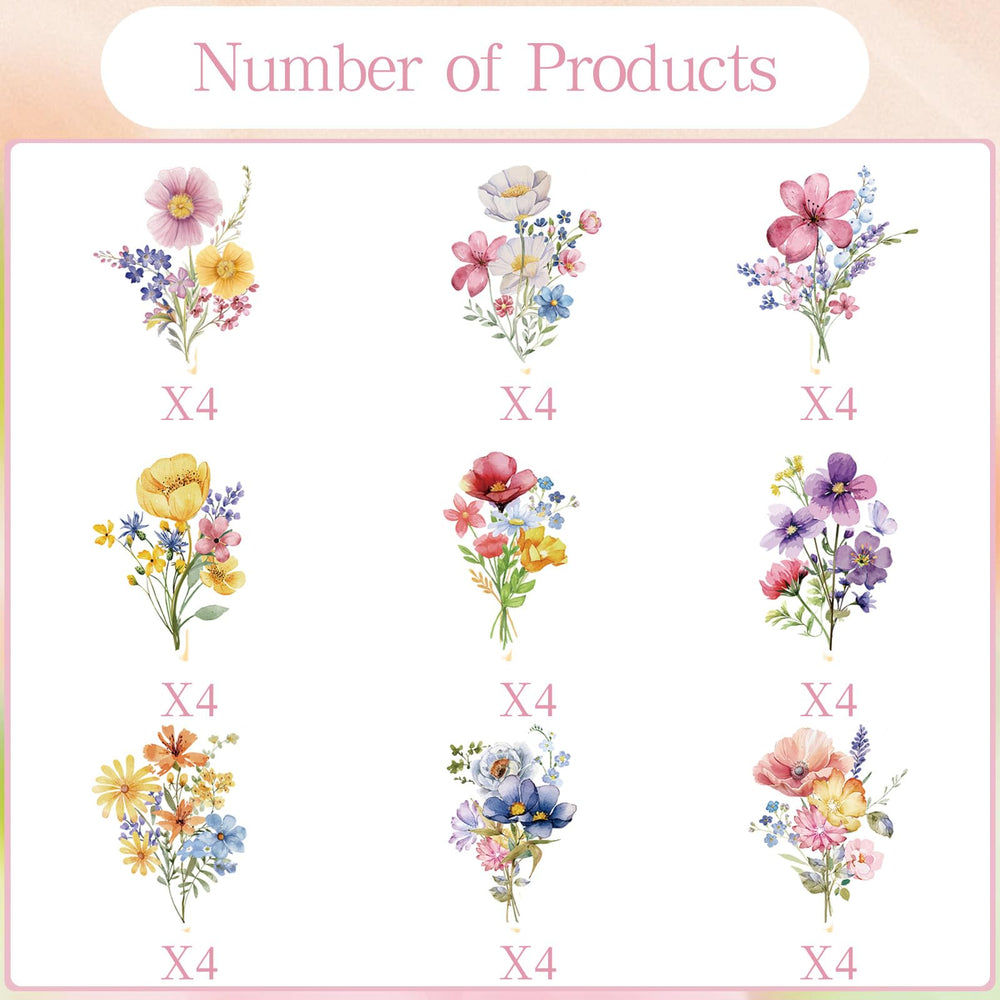 Deorfuy Wildflower toothpick toppers enable quick dessert decorating