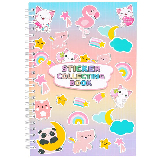 Deqing Warm reusable sticker book cover in pink for organized storage.