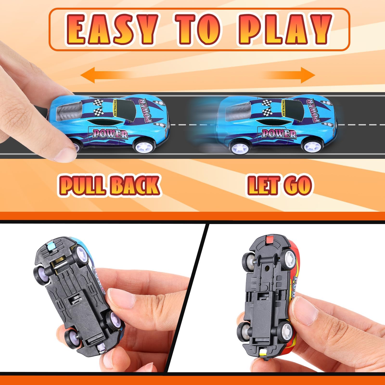 DERTE colorful multicolor finish invites imaginative racing games and storytelling.