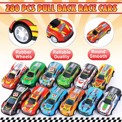 DERTE mini race cars with rubber wheels glide smoothly on play surfaces.