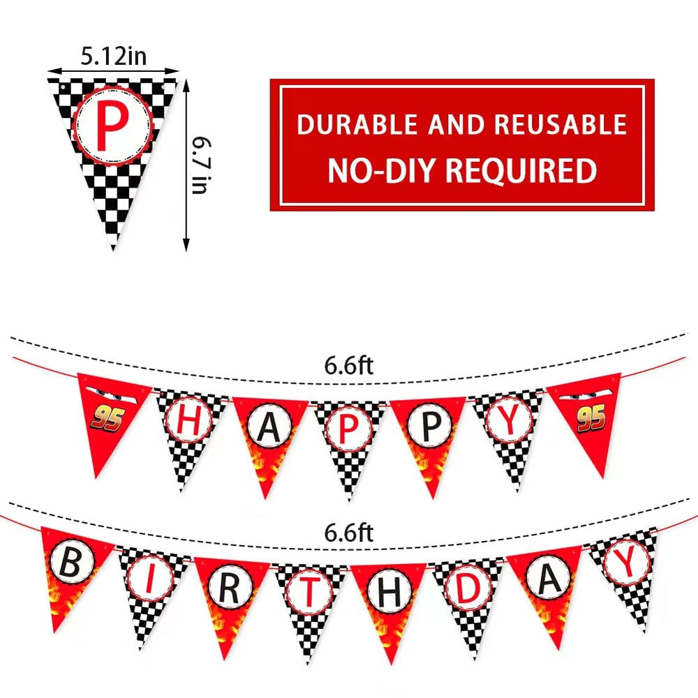 Derzhssg racing theme party supplies banner ready for quick decorating