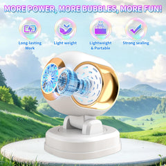 Bubble solution bottles included for quick setup and play.