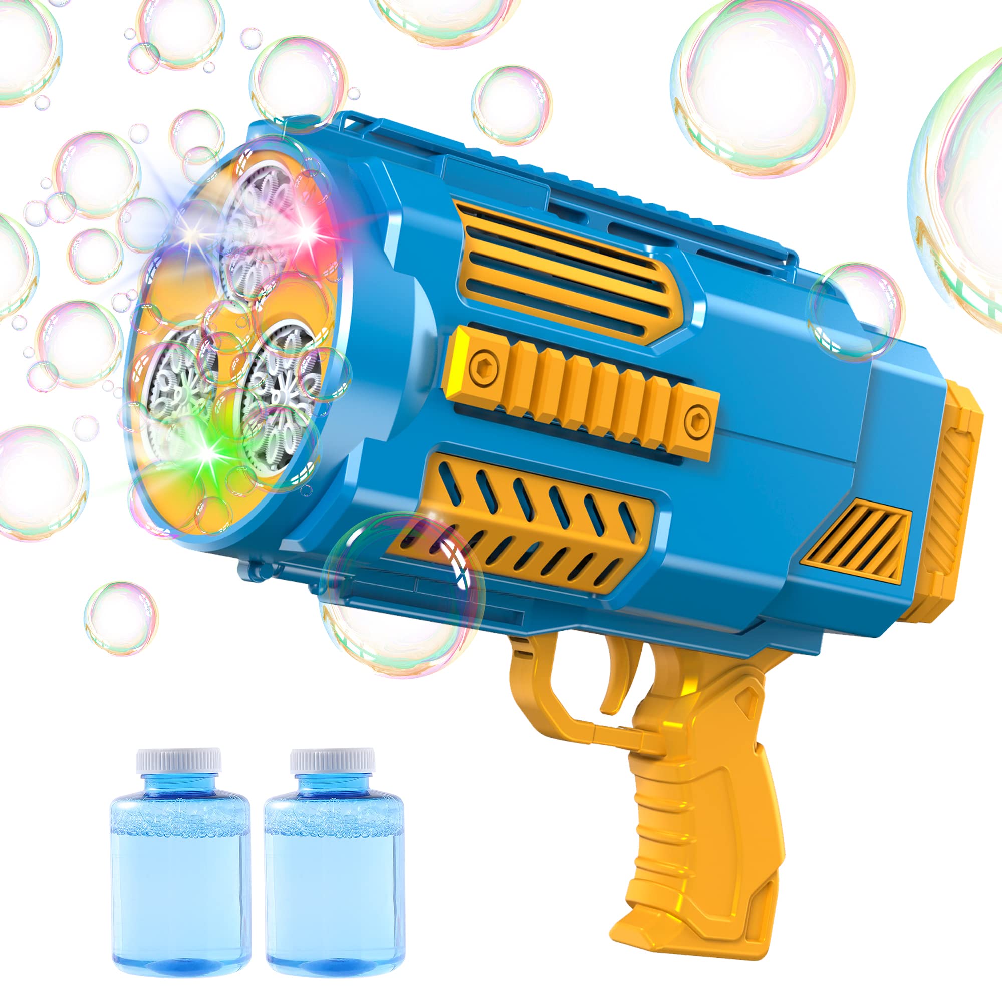 Deserthome upgraded bubble machine gun with built-in solution for mess-free fun.