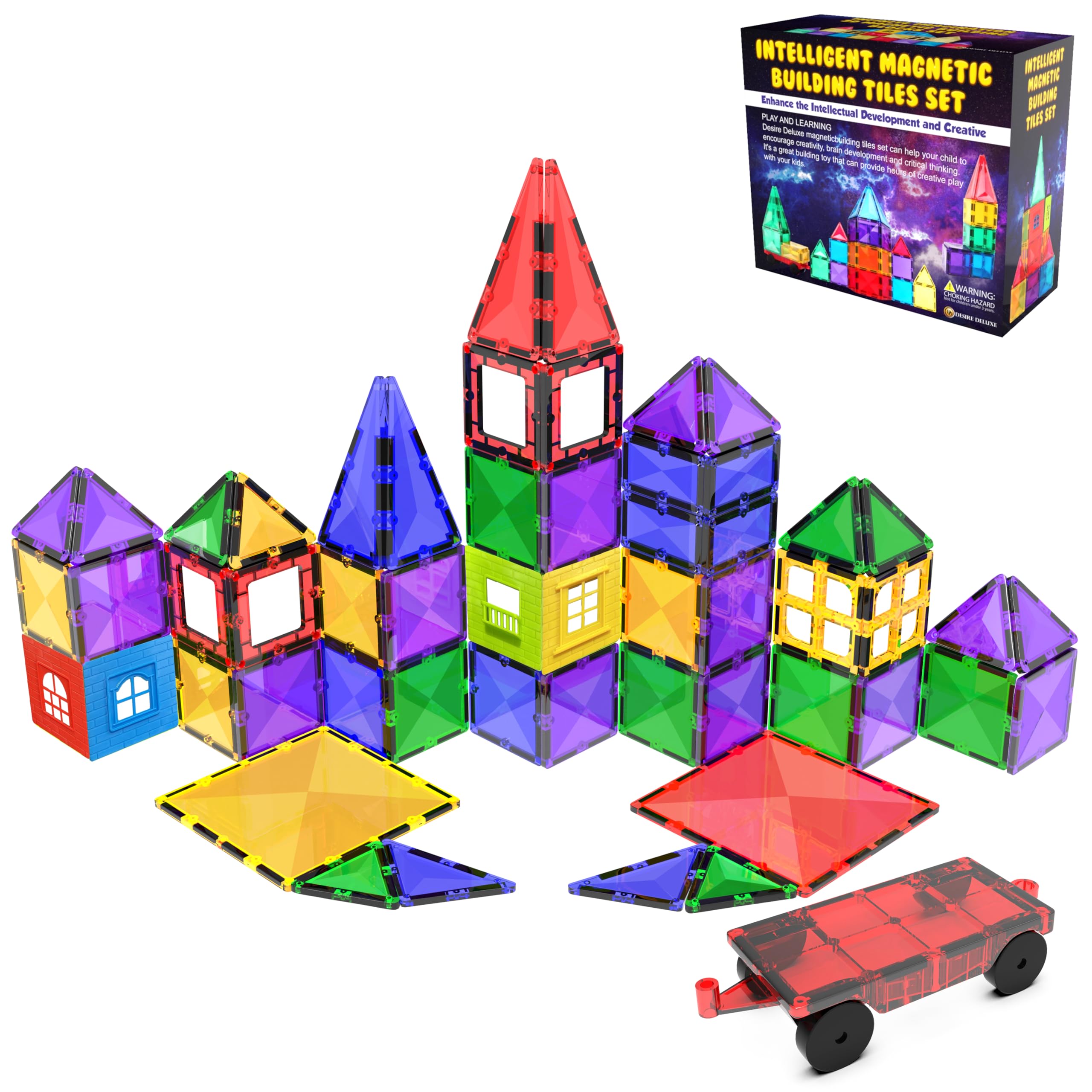 Desire Deluxe magnetic tiles durable design for years of creative use.