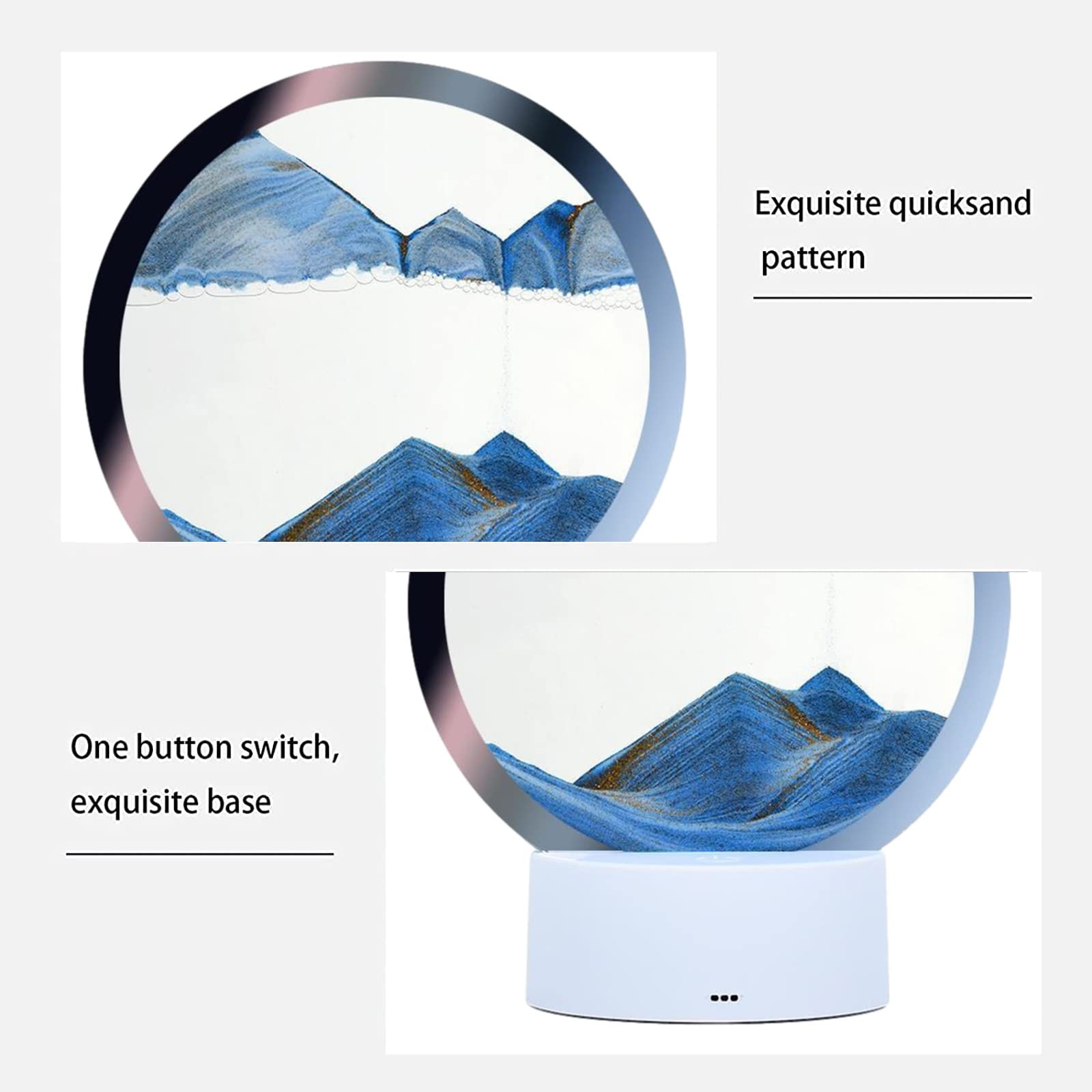 Desniltol glass-base night light provides soft ambient glow on desks.