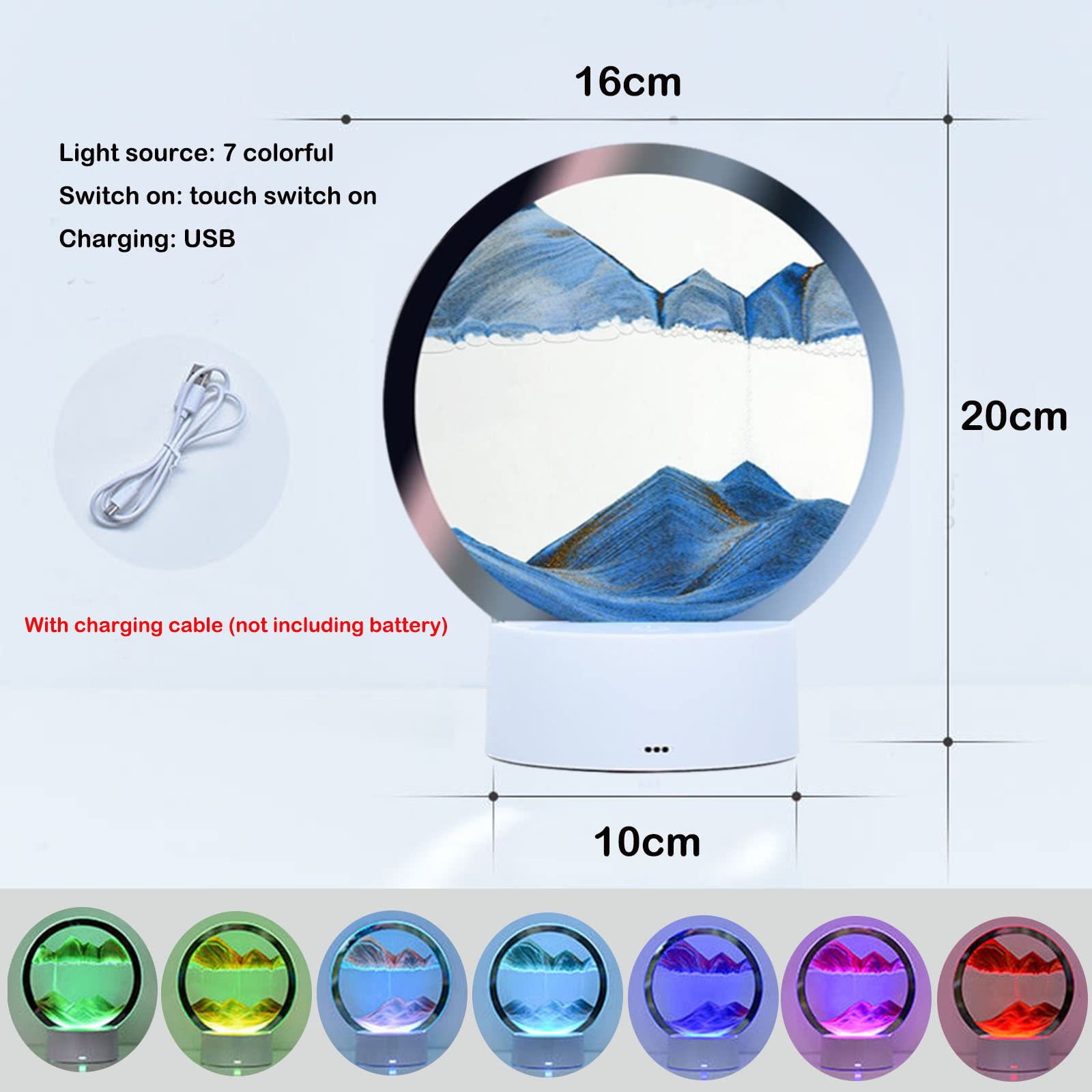 Desniltol remote-control LED lamp offers 16 colors for mood-enhancing lighting.