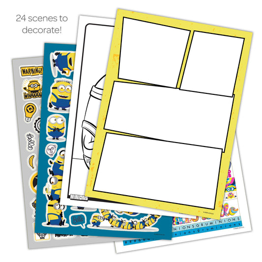Despicable Me Rise of Gru sticker sheets for interactive play