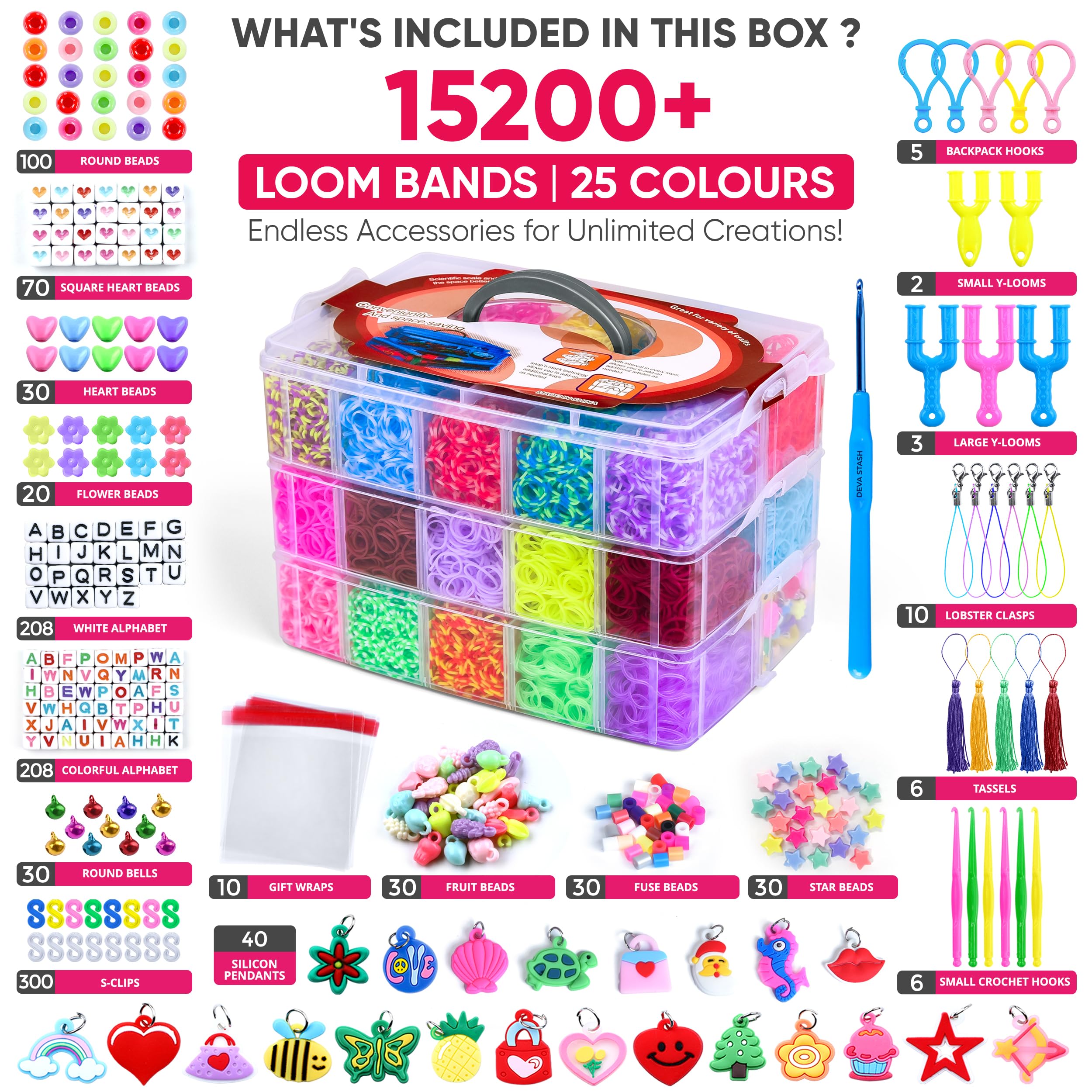 DEVA STASH S-Clips ensure secure weaving for bracelets