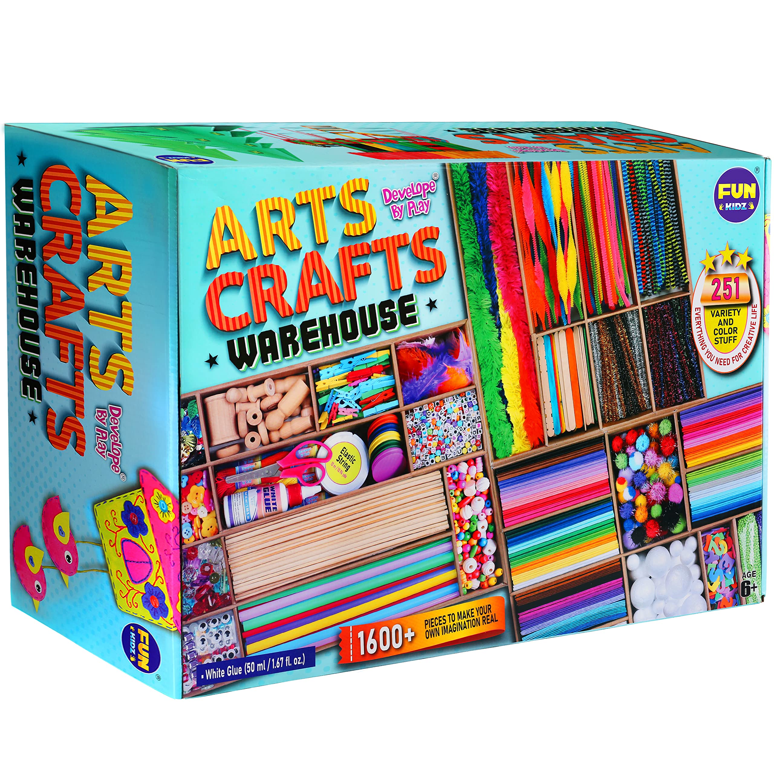 DEVELOP BY PLAY 3-layer jumbo crafts warehouse box with ample storage for busy projects.