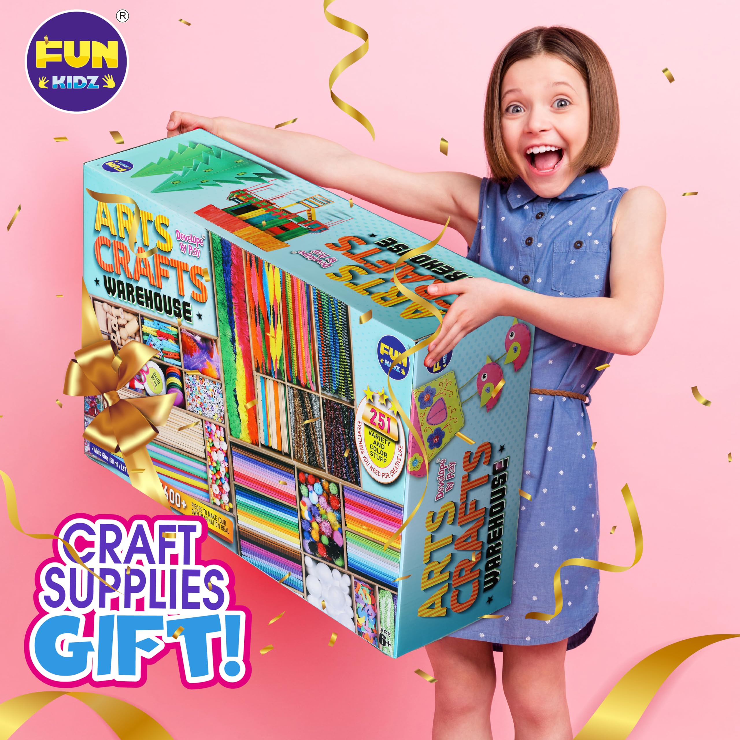 DEVELOP BY PLAY reusable storage box keeps crafts tidy between projects.