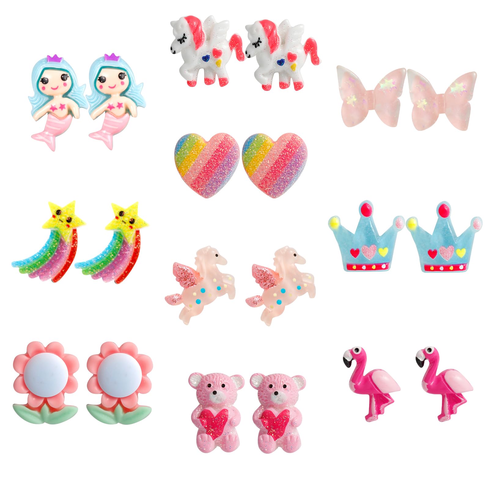 DEVIENG clip-on earrings crown style, comfortable for kids during parties and daily wear.