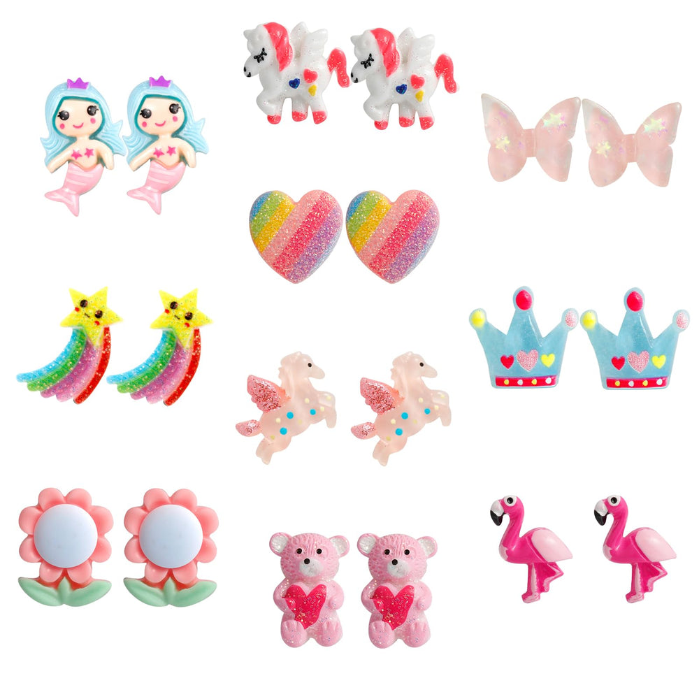 DEVIENG clip-on earrings crown style, comfortable for kids during parties and daily wear.