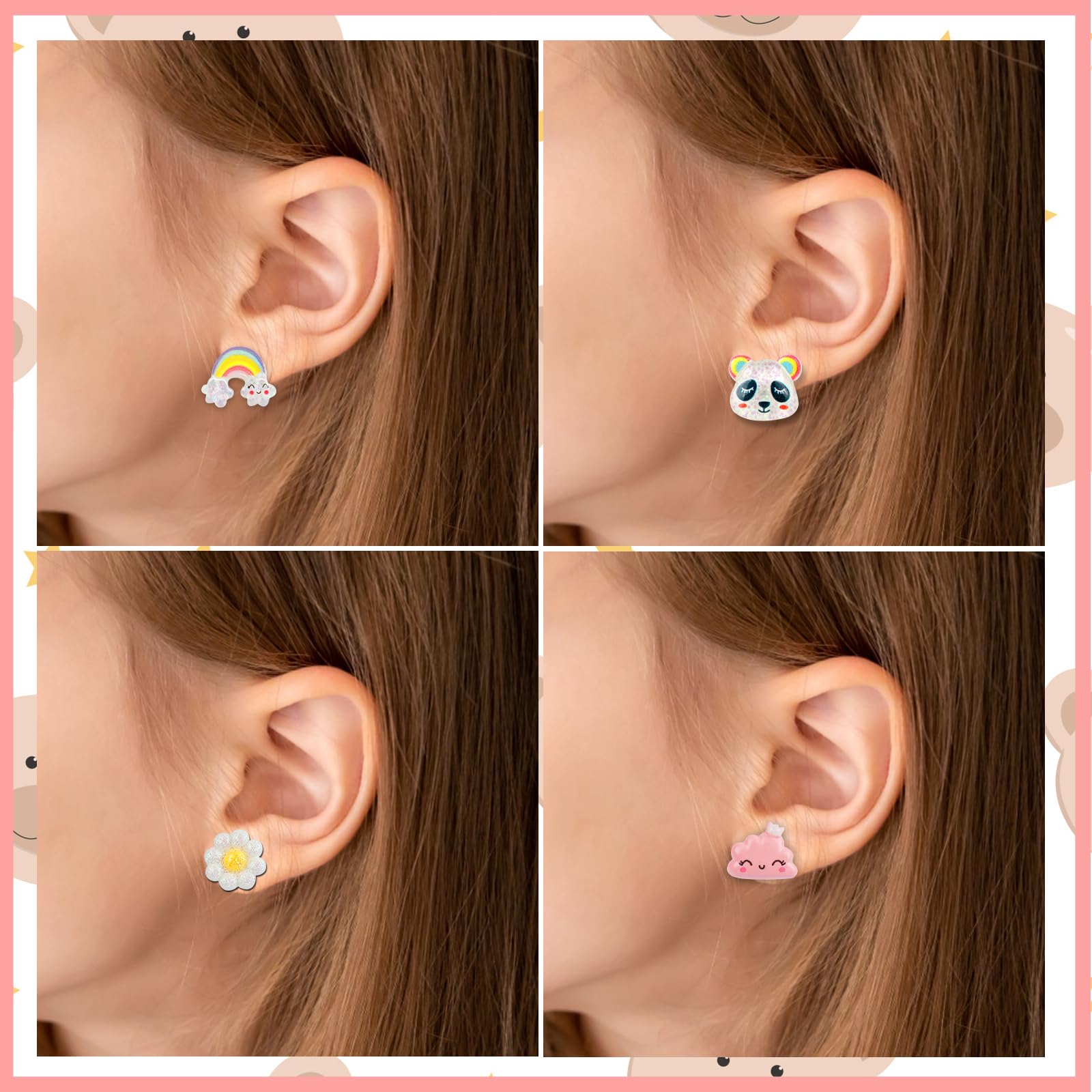 DEVIENG clip-on seashell earrings, cute accessory without piercing.