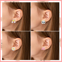 DEVIENG clip-on seashell earrings, cute accessory without piercing.