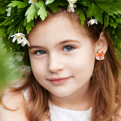 DEVIENG clip-on squirrel earrings, fun style kids love.