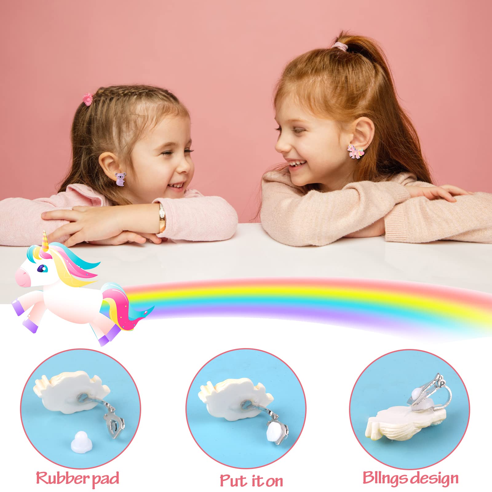 DEVIENG butterfly clip-on earrings, delicate design with steady grip.