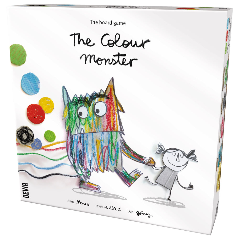 Devir Color Monster game cover shows vibrant artwork for family play.