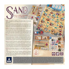 Sand by Devir caterpillar care emphasizes resource management with faithful helpers.