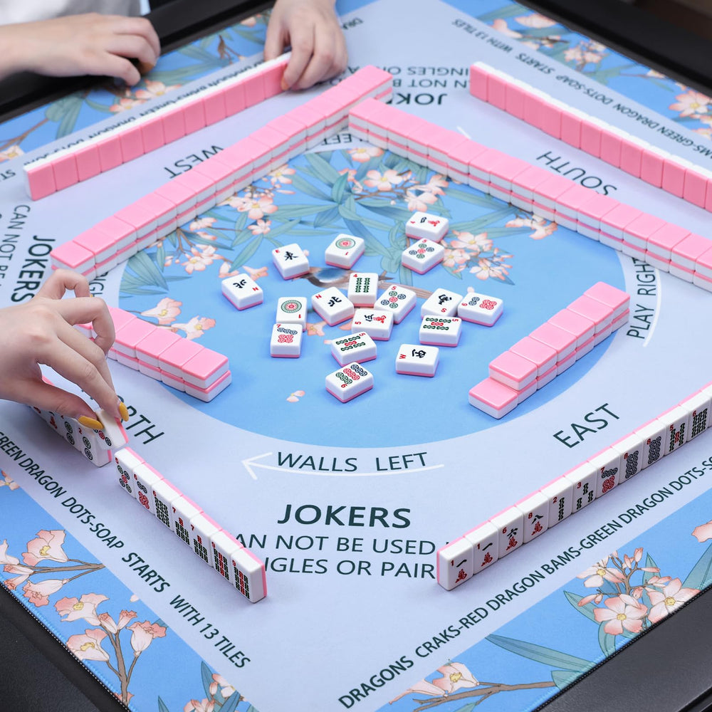 DEVPNR Mahjong Mat flat lay illustrating quick, versatile tabletop setup