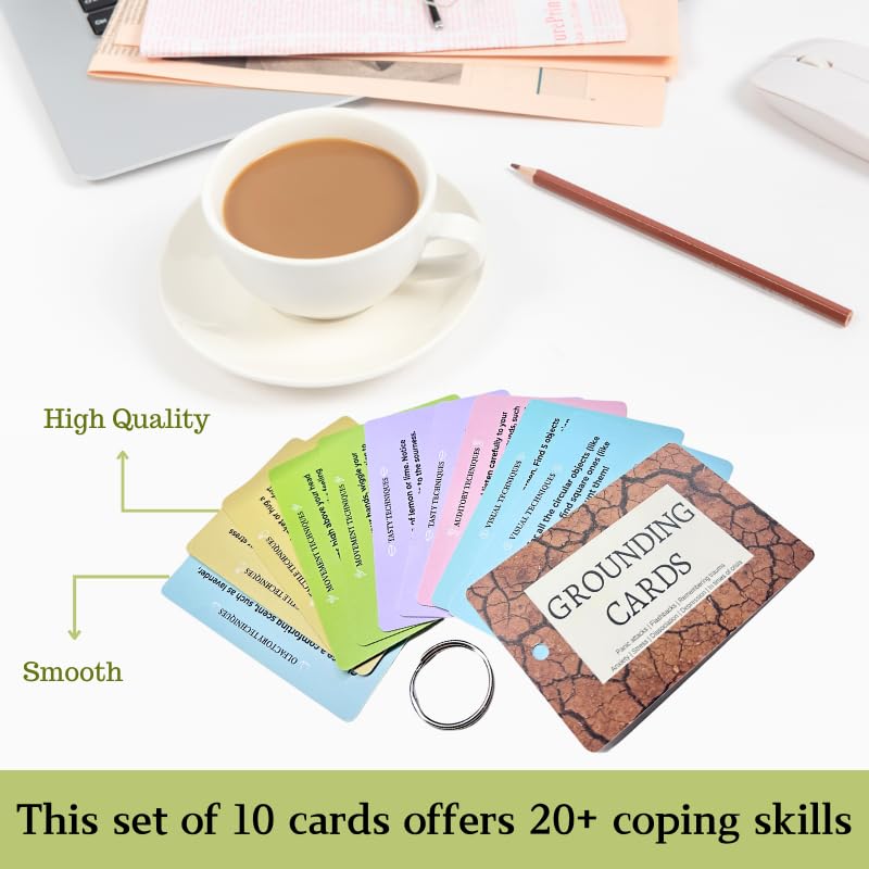 Deyl Cavier coping skills keyring-access cards for instant grounding.