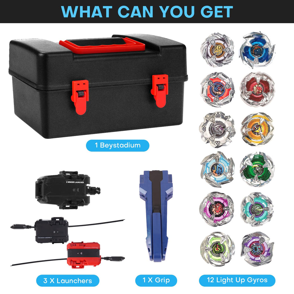 DEZAWRTY Gyro X 12 tops provide varied battles for dynamic competition.