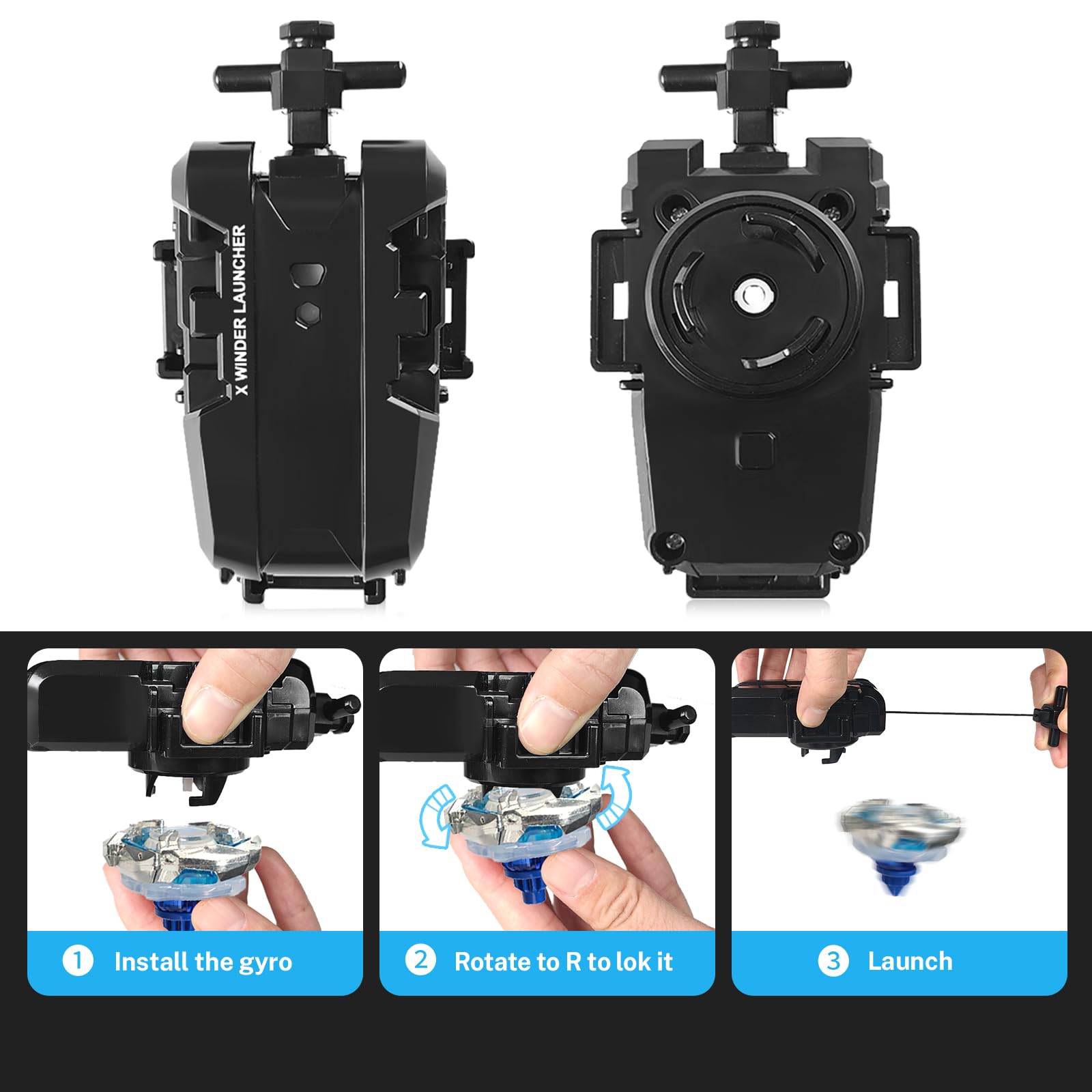 DEZAWRTY Gyro X storage box keeps tops organized and portable.
