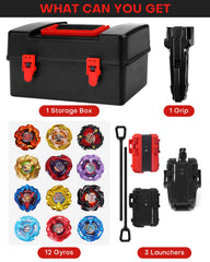 DEZAWRTY Gyro X Set shows two ripcord launchers for quick battles and practice.